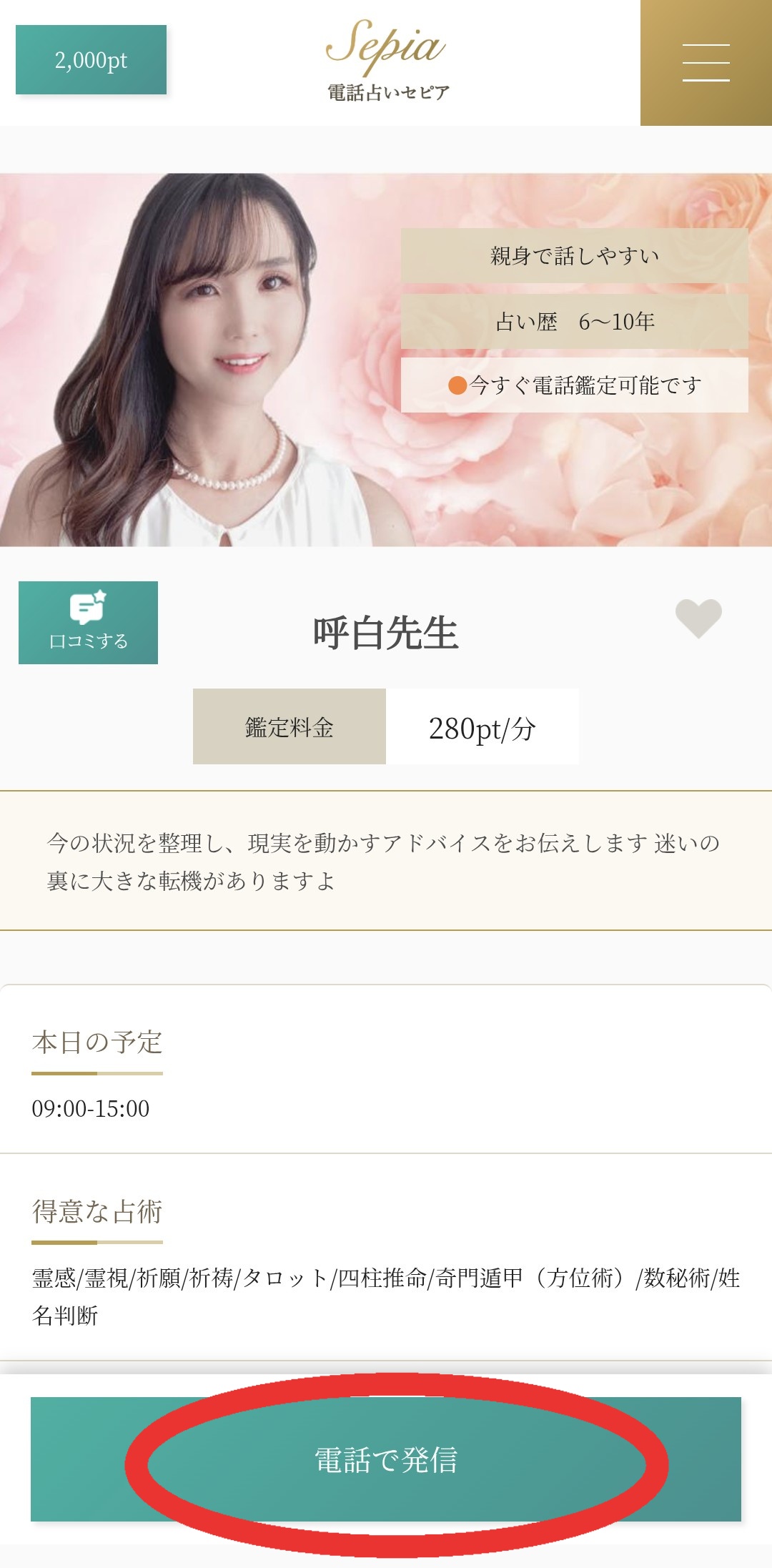 電話占いセピア鑑定2